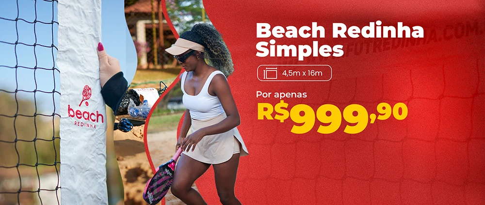 BeachRedinha - A Redinha de Beach Tennis Oficial dos Atletas Simples - tamanho4,5x16