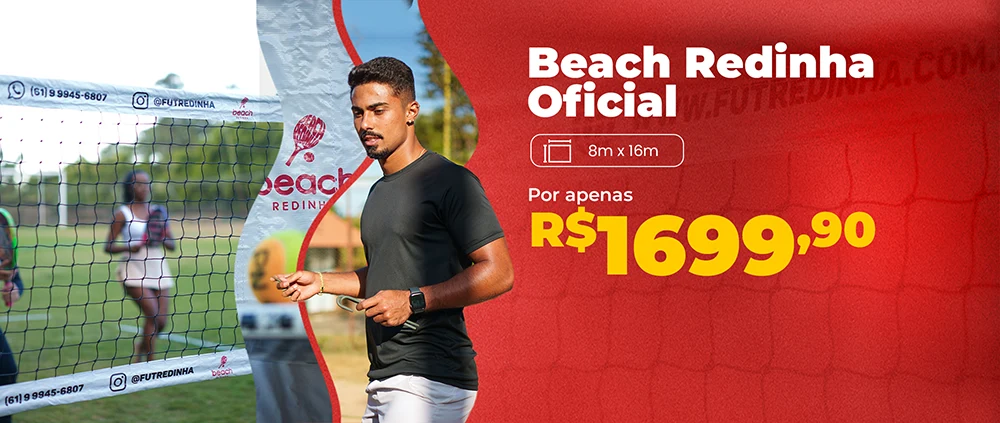 BeachRedinha - A Redinha de Beach Tennis Oficial dos Atletas oficial - tamanho8x16